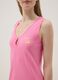 Pink pure cotton nightdress with V-neck_3