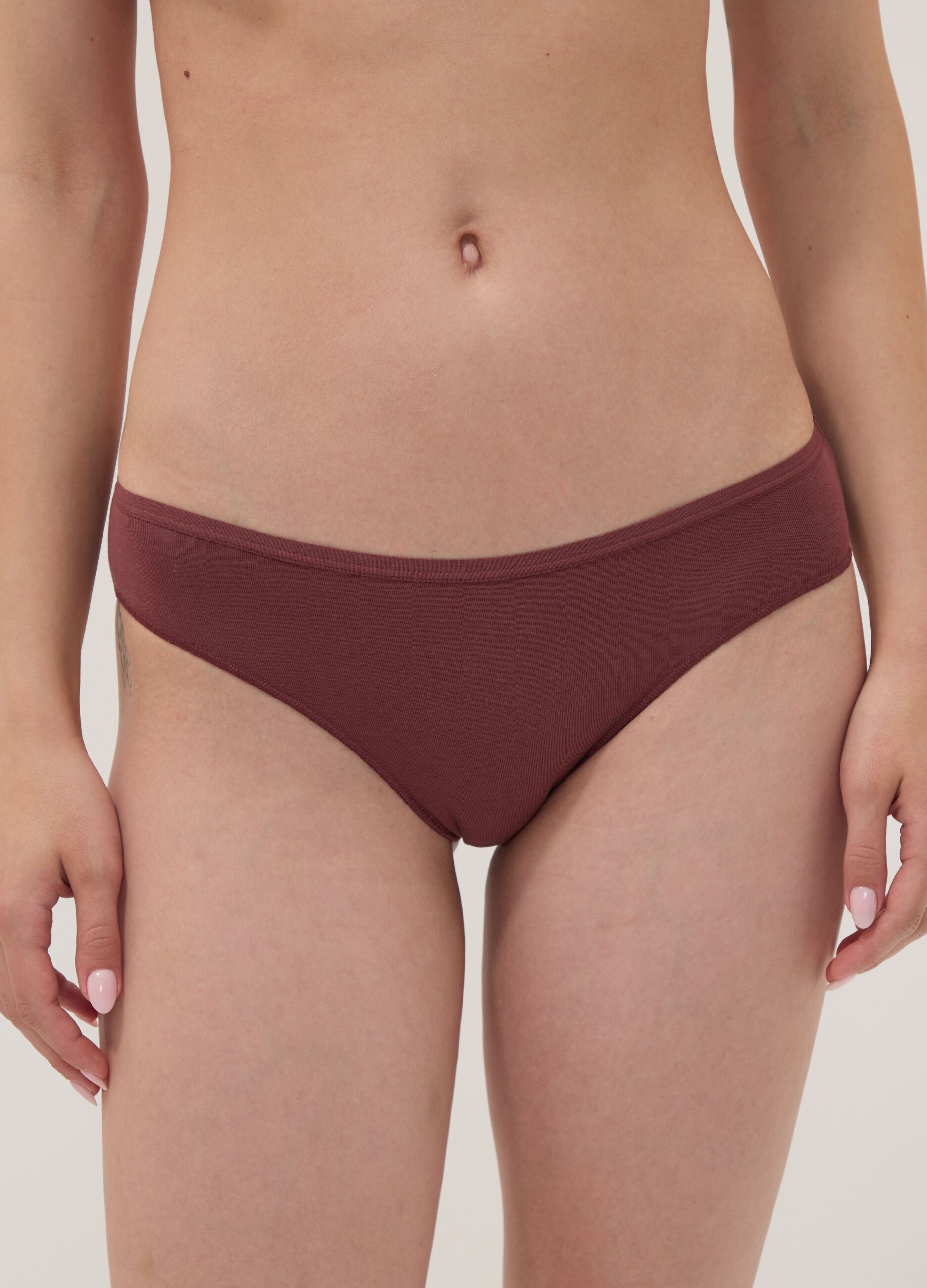 Pack de cinco cuecas multicolor em algod&atilde;o org&acirc;nico el&aacute;stico