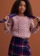 Saia tartan &agrave;s riscas regular fit em mistura de l&atilde; e viscose_2