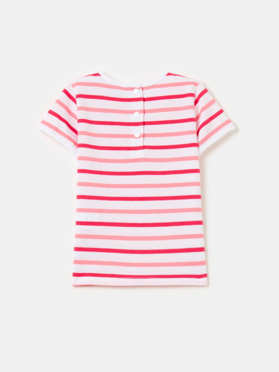 Jacquard t-shirt with striped pattern_0