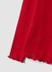 Red stretch cotton top with glitter bows_3