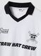 White pure cotton T-shirt with contrast collar_1