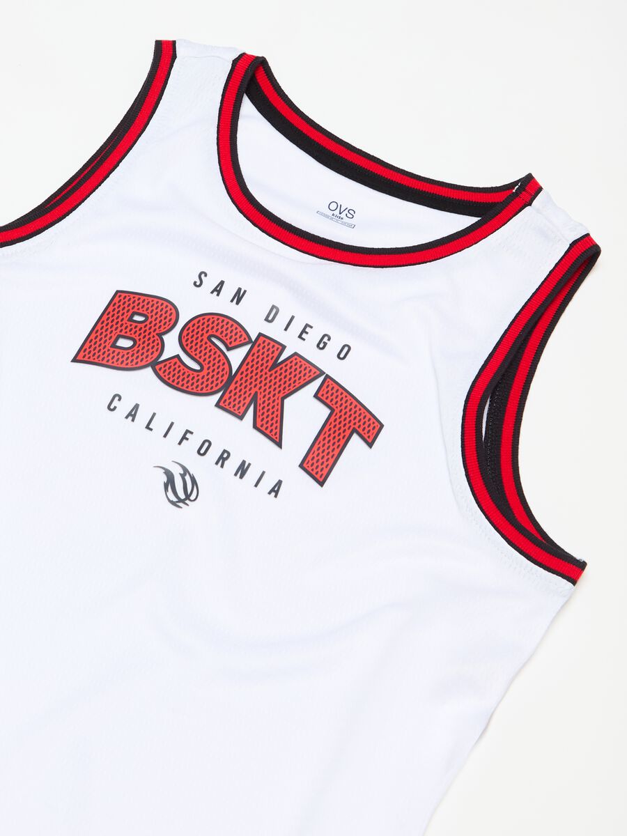 Basketball racerback vest with lettering print_2