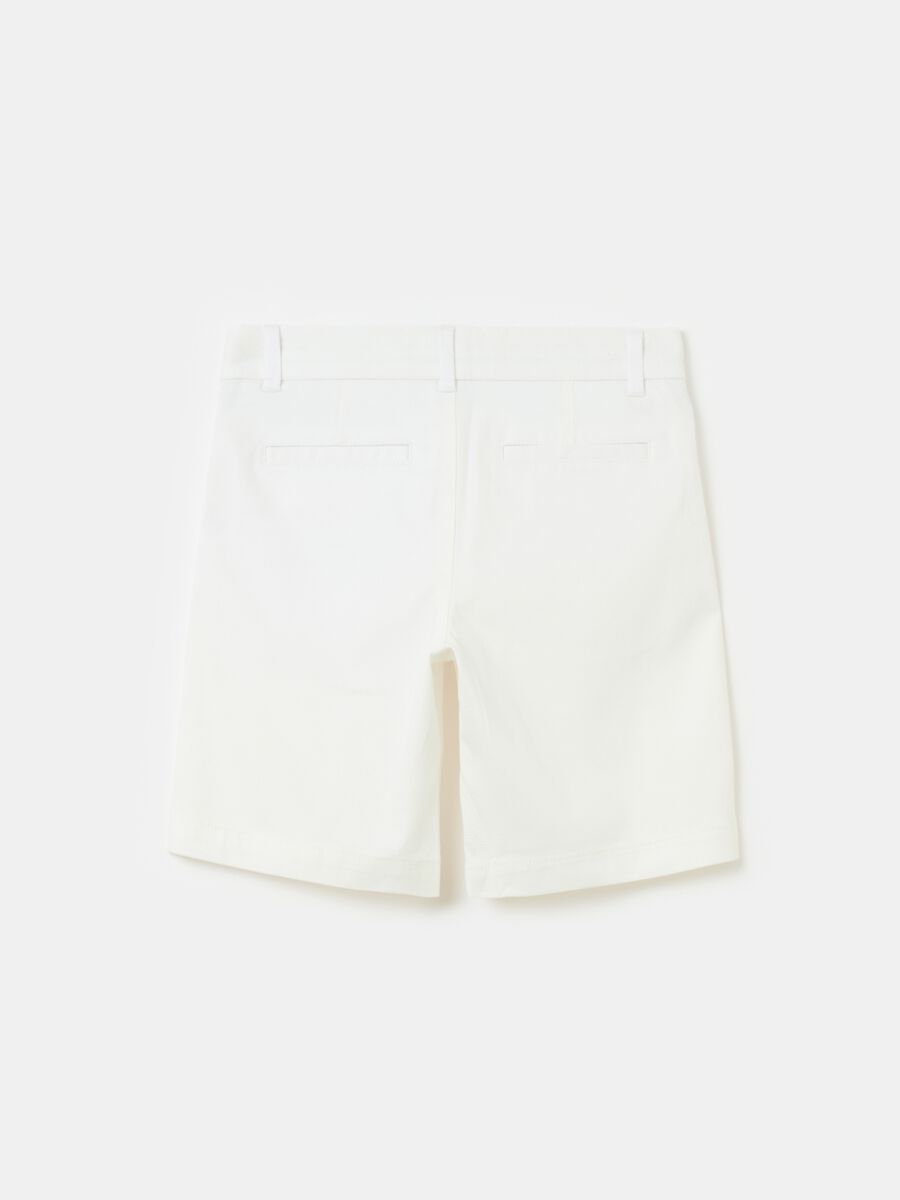 Stretch cotton Bermuda shorts with pockets_4