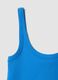 Canotta fitted in cotone elasticizzato blu_1