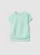 Girls' green slim fit stretch cotton T-shirt_0