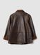 Braune Jacke aus Echtleder mit Cordkragen, Regular Fit_2