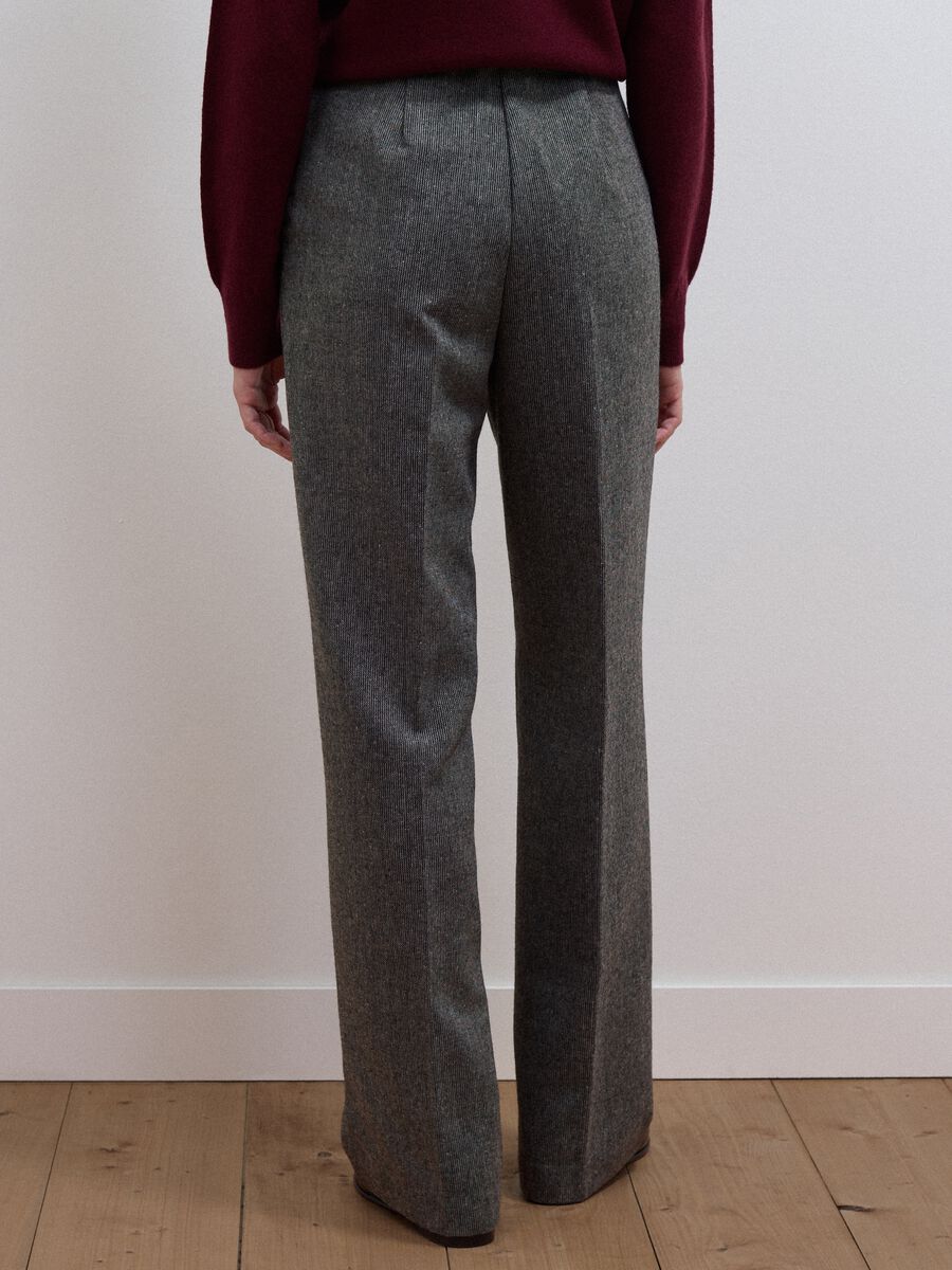 Grey wool-viscose blend flared trousers_2