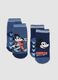 2-pack of blue Mickey-themed non-slip socks in stretch organic cotton_0