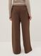 Brown wide leg trousers in stretchy modal blend_2