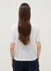 White short-sleeved pure cotton T-shirt with broderie anglaise embroidery_3