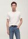 Weisses T-Shirt aus reiner Baumwolle mit Rundhalsausschnitt, Relaxed Fit_0
