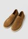 Brown genuine leather loafers with sturdy soles_1