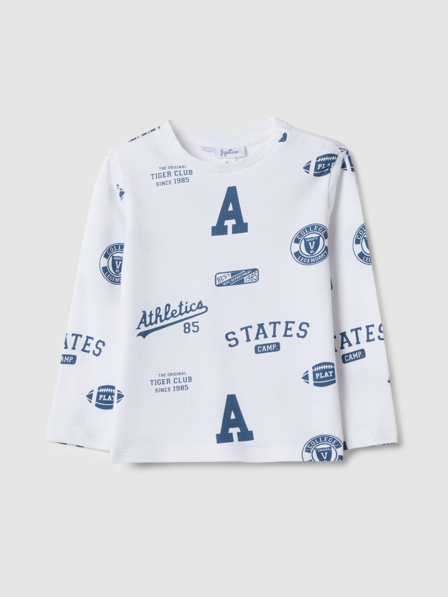 Children's white pure cotton regular fit t-shirt_0