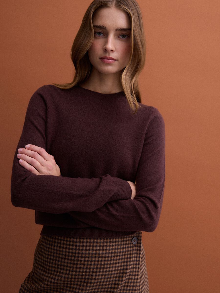 Brown pure wool crew-neck jumper_2