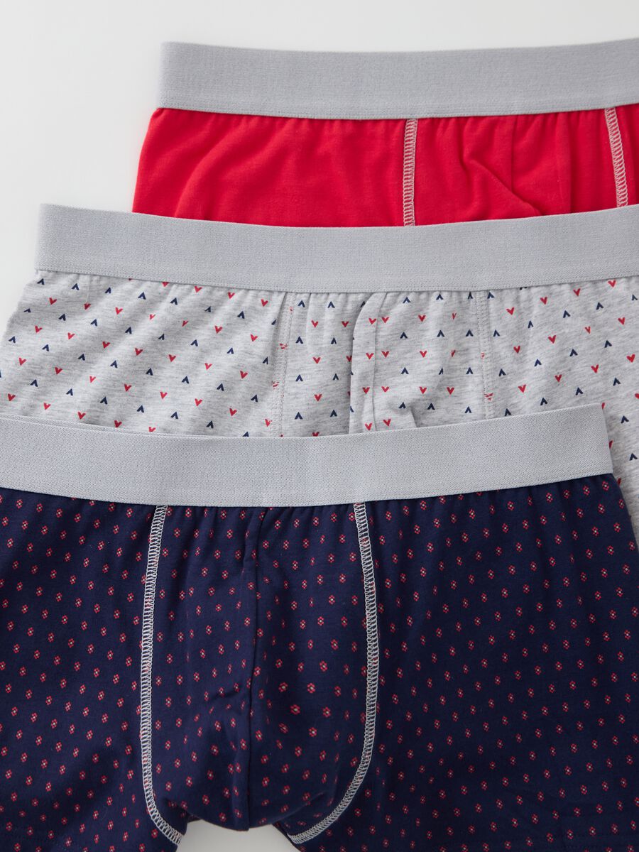 Three-pack boxer shorts with pattern in stretch organic cotton_3