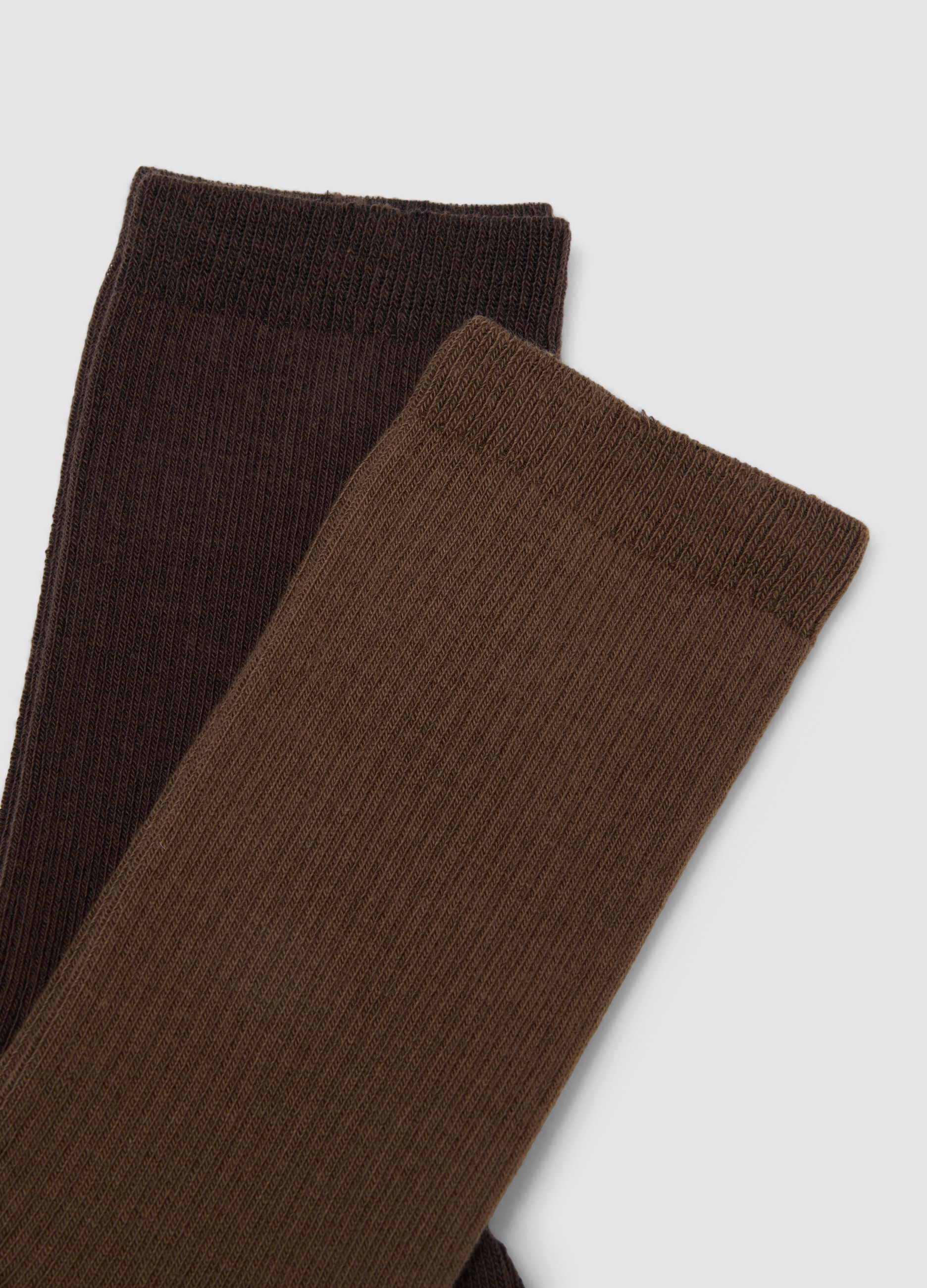 3-pack of brown stretch cotton socks