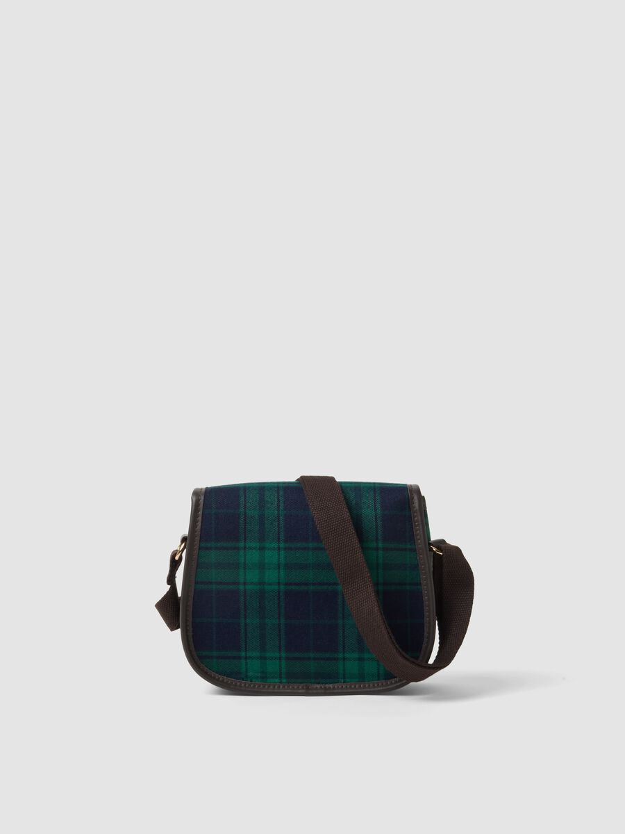 Multicolour stretch-fabric crossbody bag with tartan check_2