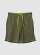 Green cotton-blend Bermuda shorts with elasticated waistband_4