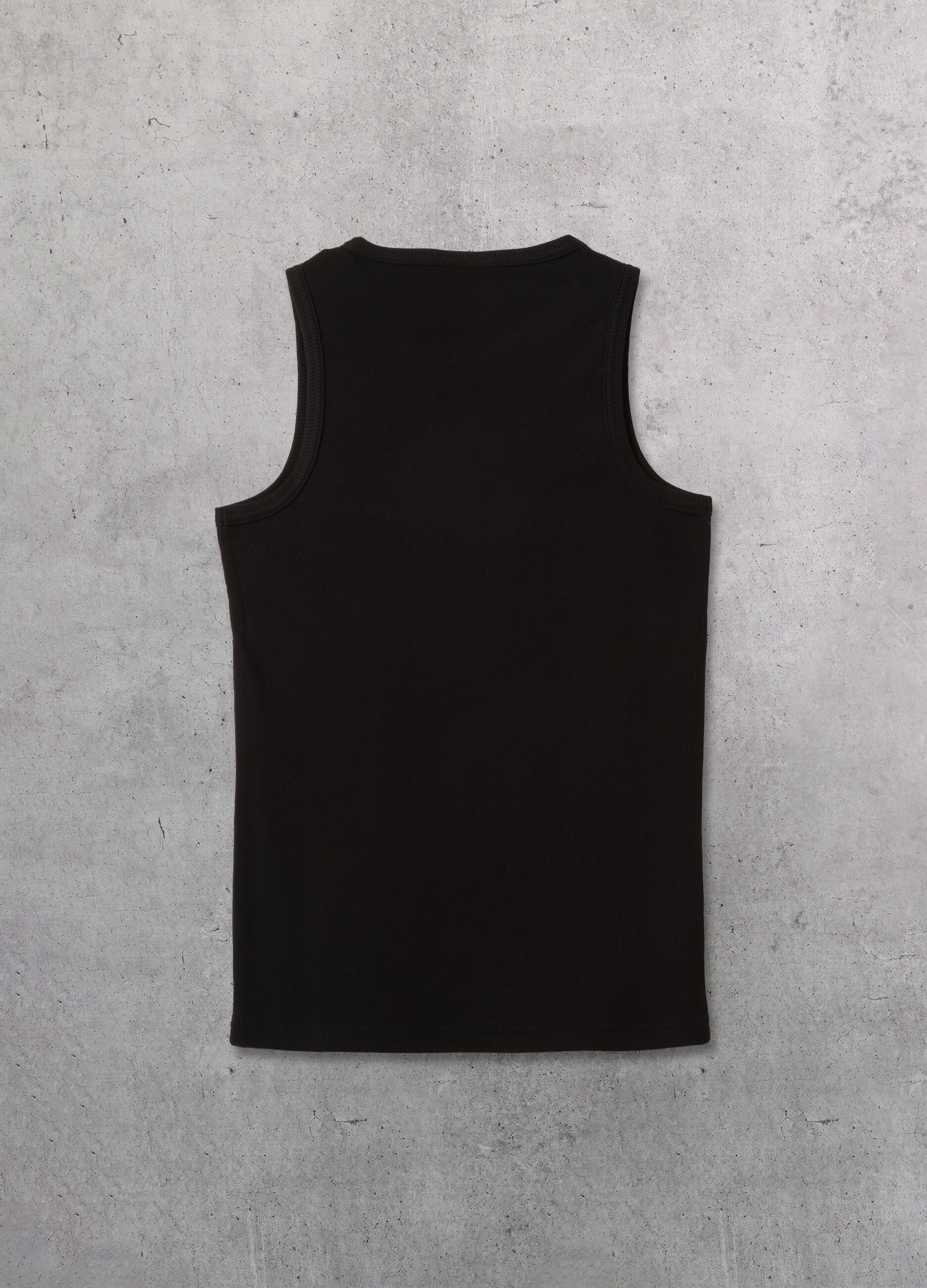 2-Pack Black Stretch Cotton Tank Tops