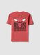 Kids' Red Pure Cotton Oversize Fit Chicago Bulls T-shirt_4