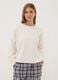White stretch crew-neck pyjamas_2