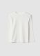 T-shirt bianca girocollo in puro cotone organico_0