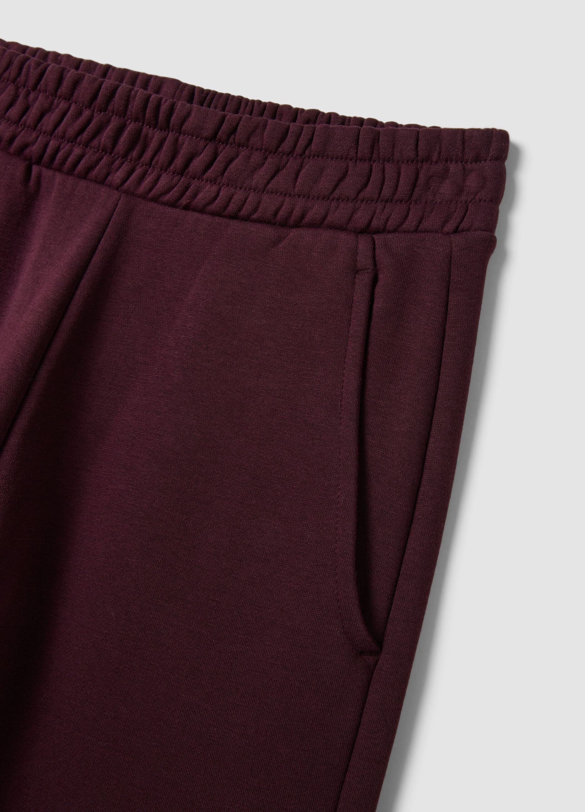 Lila Straight-Fit-Hose aus Baumwollmix
