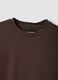 Brown pure cotton short-sleeve T-shirt_5