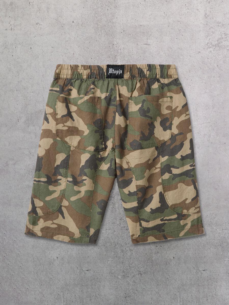 100% Linen Camo Shorts_5