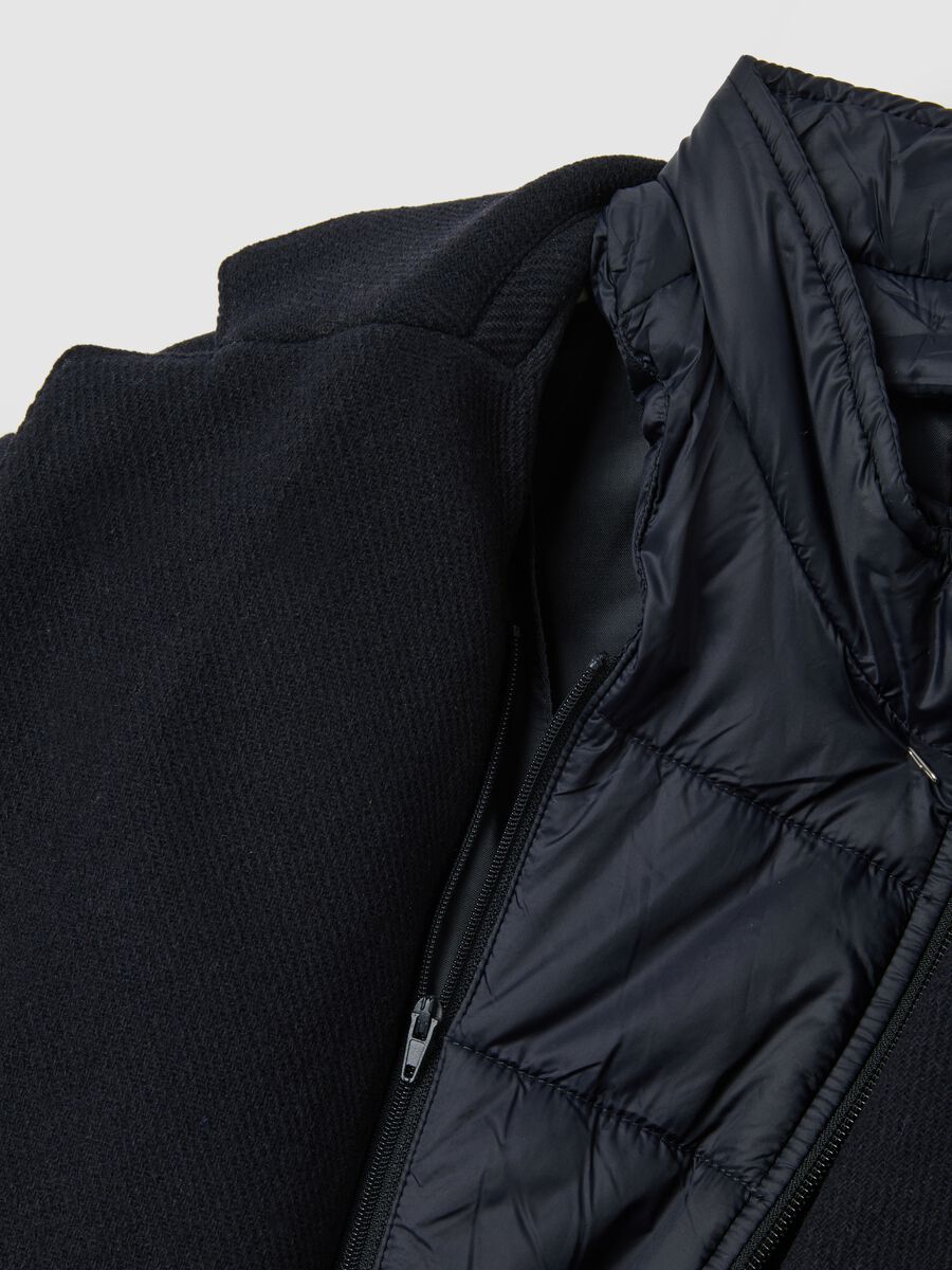 Black regular fit Chesterfield coat_5