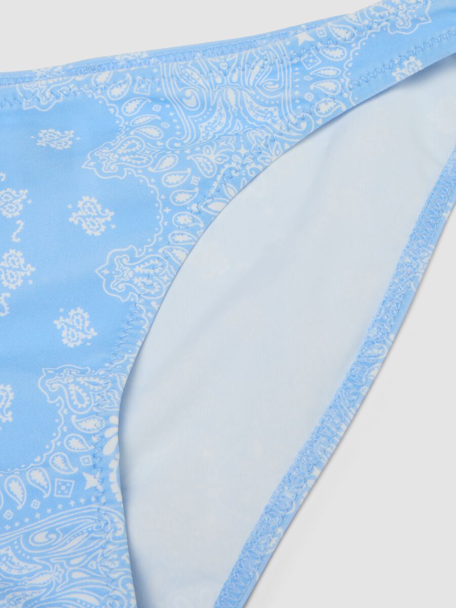Girls&rsquo; blue stretch bikini with paisley print_3