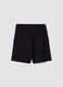 Boys&rsquo; black 100% cotton regular-fit shorts_1