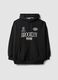 Sweat com capuz preta em mistura de algod&atilde;o com estampado Brooklyn Nets_4