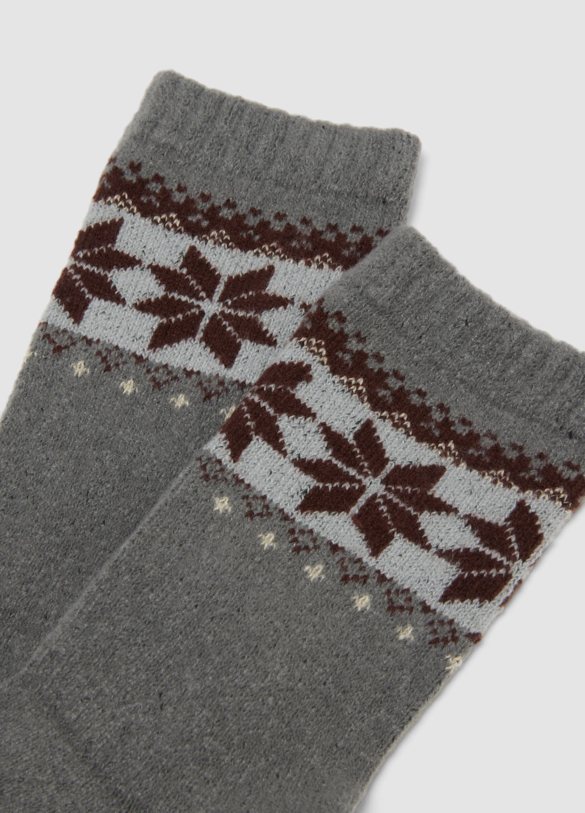 Two-pack of multicolour stretch-fabric socks