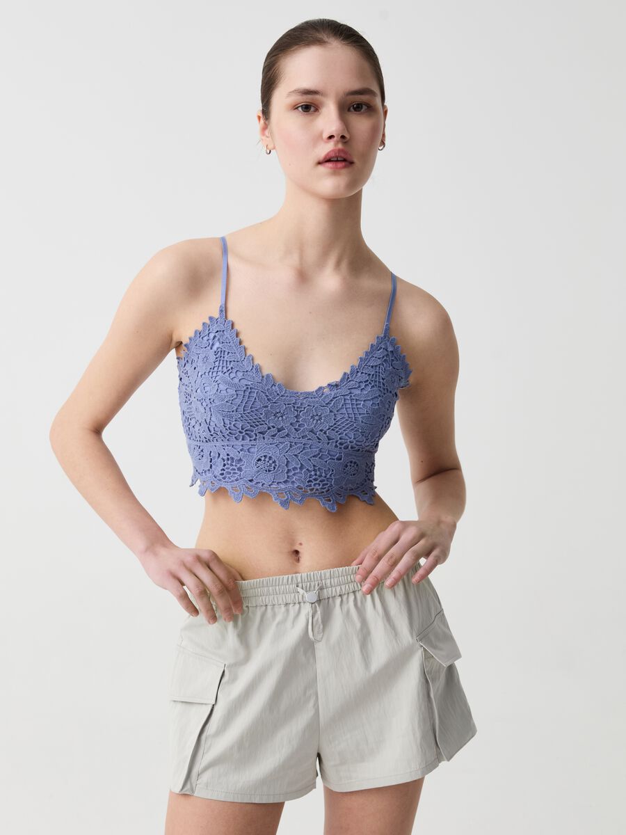 Crop top with embroidered front_0