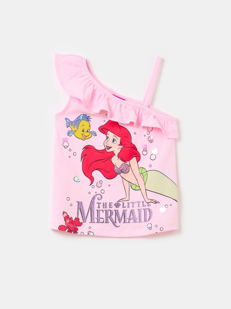 Tank top with single shoulder strap and The Little Mermaid print_0