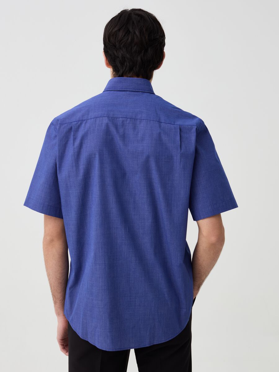 Short-sleeved shirt with micro pattern_2