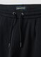 Schwarze Regular-Fit-Shorts aus reiner Baumwolle mit Kordelzug_5