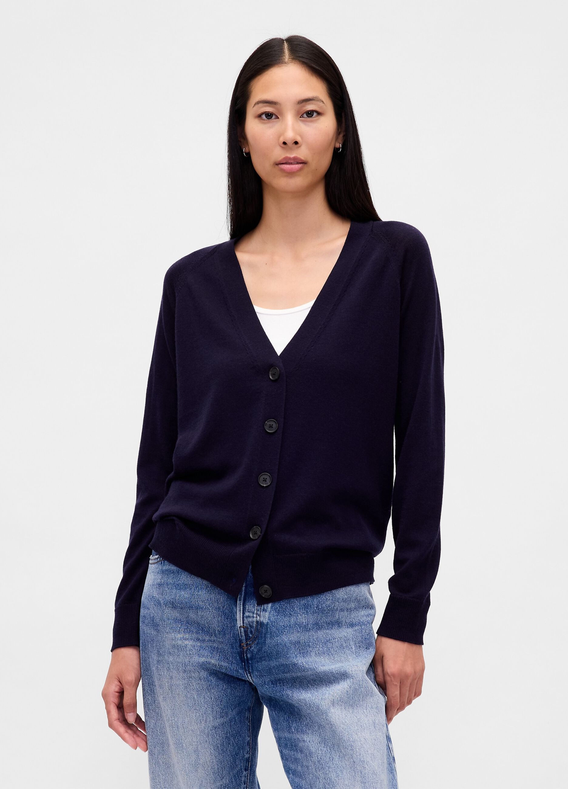 Blue Wool Cardigan