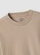 Beige pure cotton crew-neck T-shirt, regular fit_1