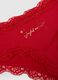 Red stretch fabric briefs with lace_5