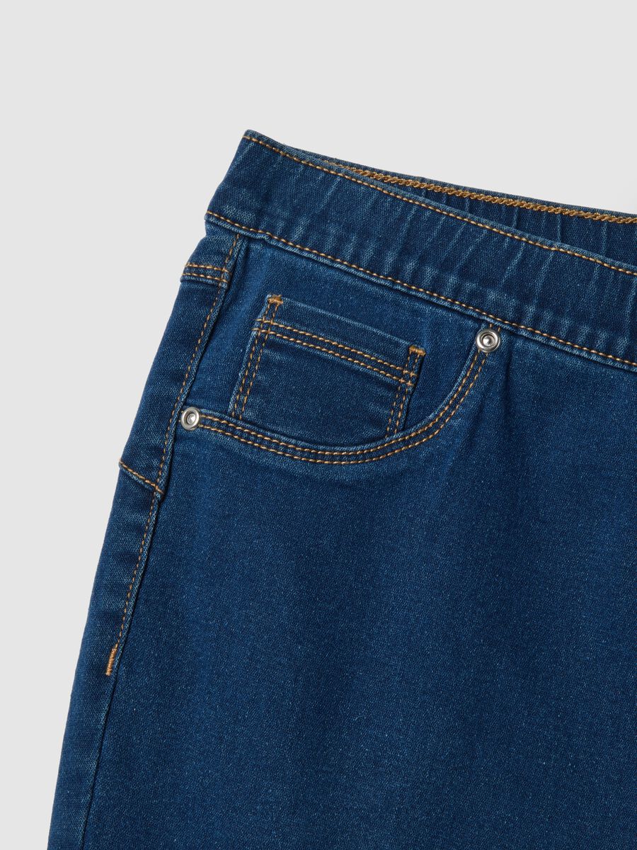 Skinny Fit Stretch Cotton Blue Trousers_5