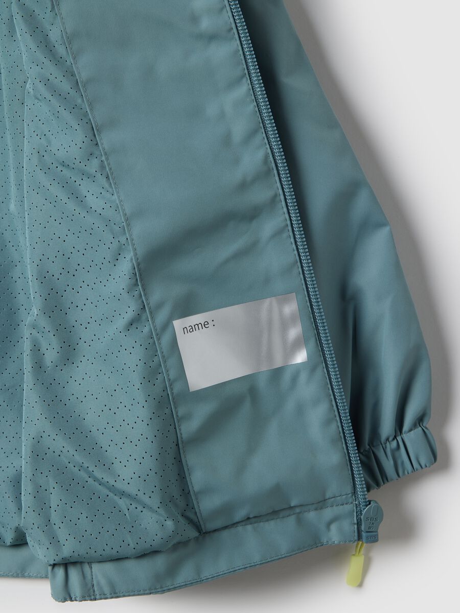 Light blue children's jacket regular fit with full zip and hood_3