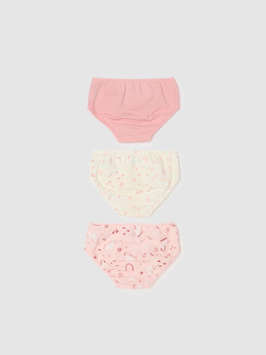 Baby Girls' Multicolour Cotton Blend Regular Fit Panties Tripack_1