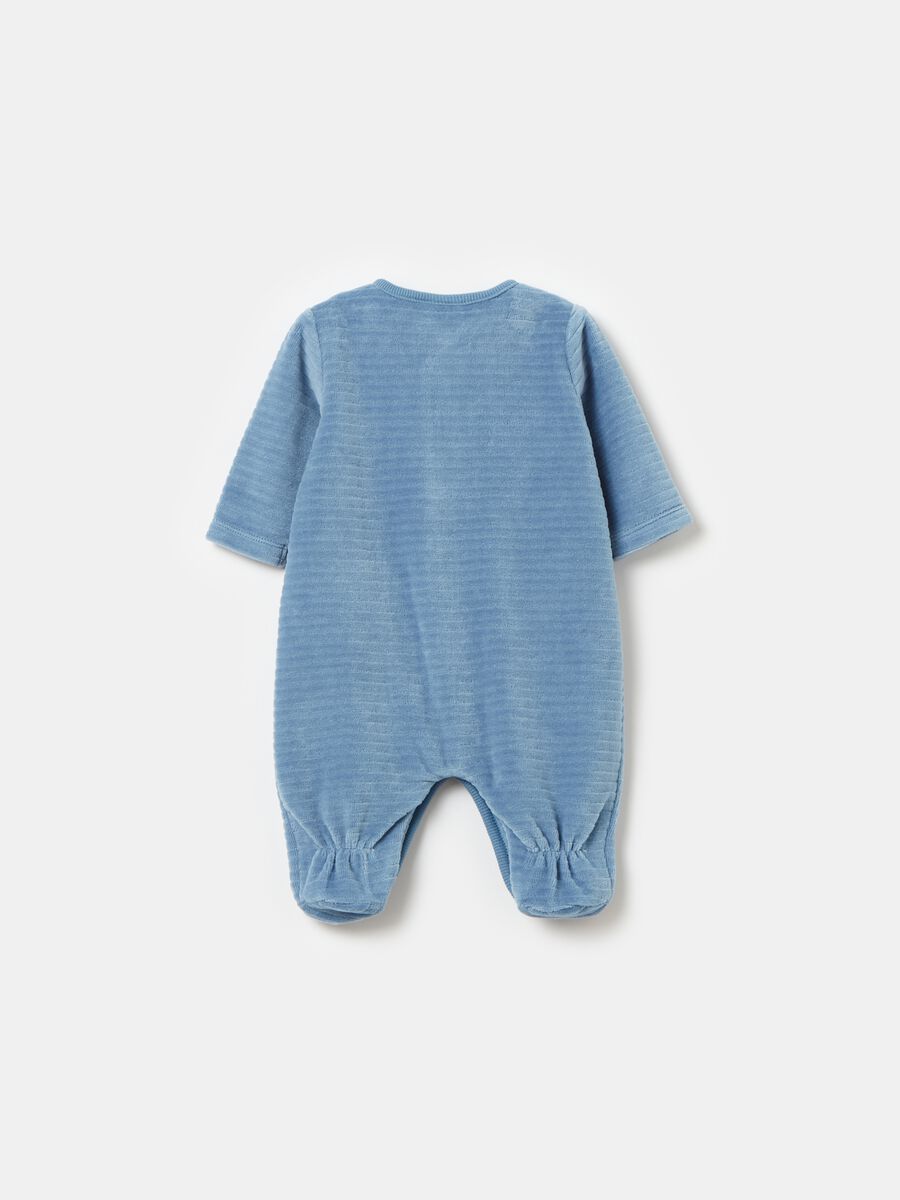 Onesie with feet and striped weave_1