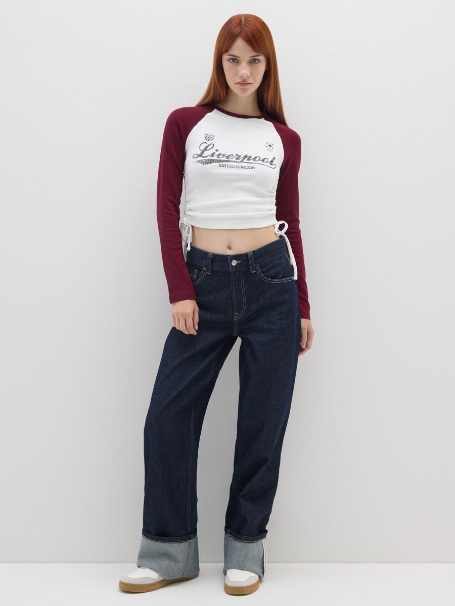 Multicolor stretch cotton shirt with print_2