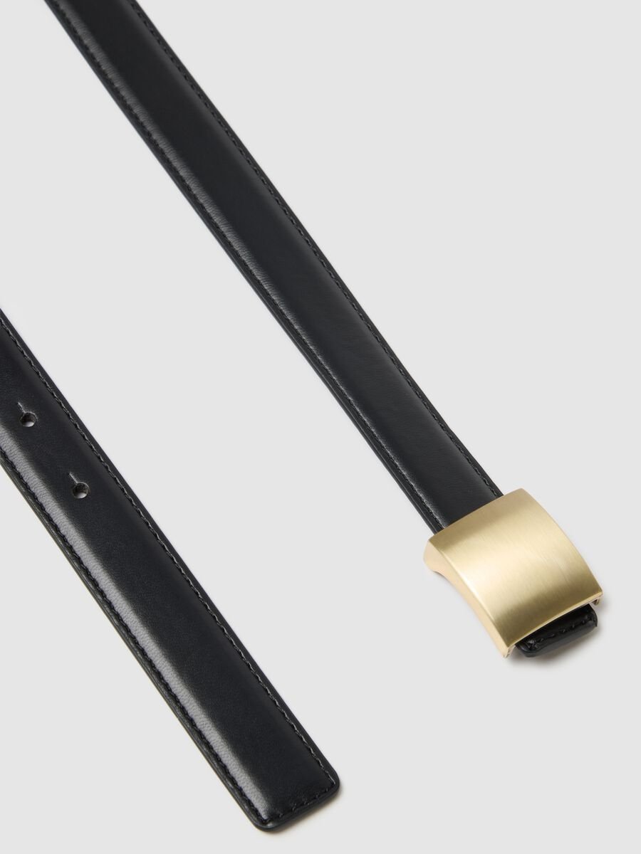 Black belt with golden buckle_1