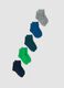 Pack of five multicolour short socks in stretch organic cotton_0