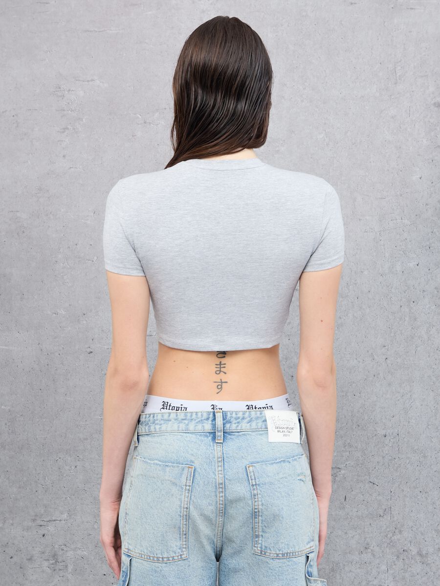 Crop T-shirt Gris Vintage_1